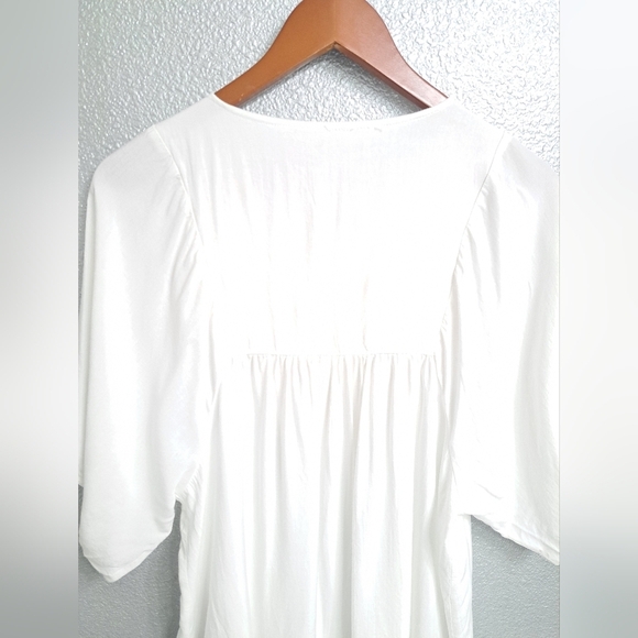 Boho Peasant Blouse With Embroidered Flowers - Picture 11 of 11